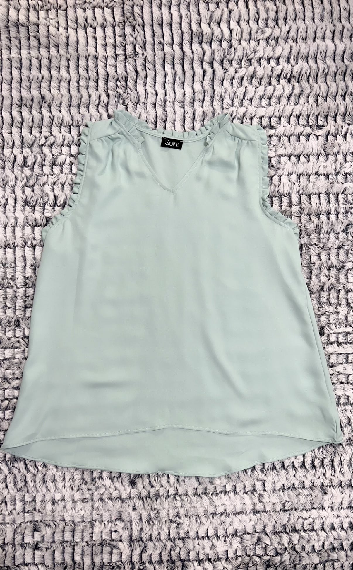 Plus Mint Green V-neck Top