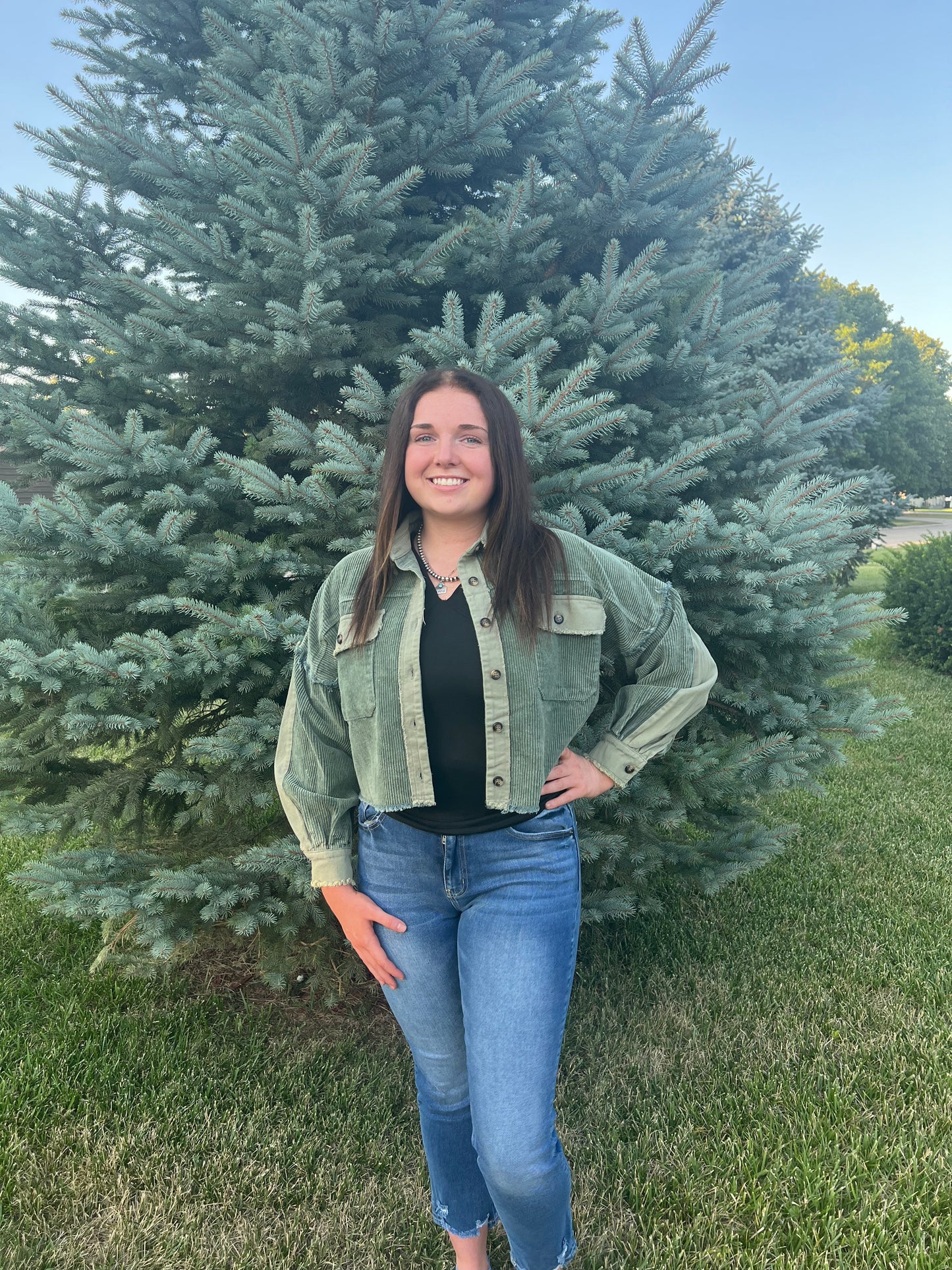 Green Crop Jacket