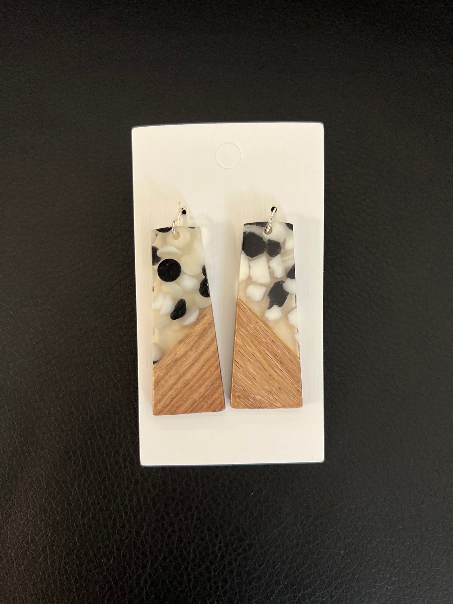 Spotted Wood Earrings